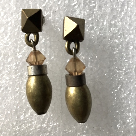 Jewelry - Gold and Crystal Dangle Earrings